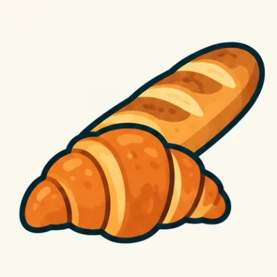 빵 대표 메뉴 일러스트
