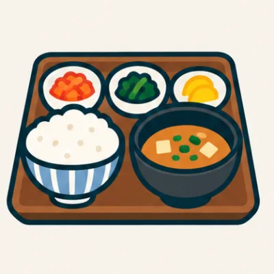 한식 밥상 대표 메뉴 일러스트