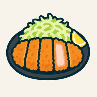 돈카츠 대표 메뉴 일러스트
